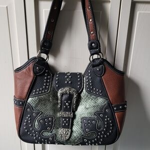 Urbalabs Western Purse Belt Buckle Bling Concealed Carry Handbag